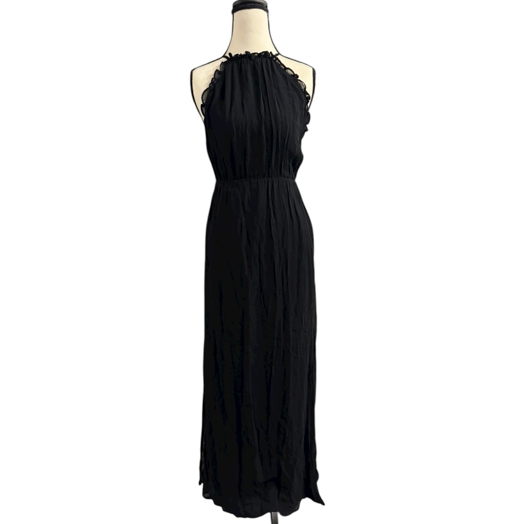 Reformation Black Backless Maxi Dress